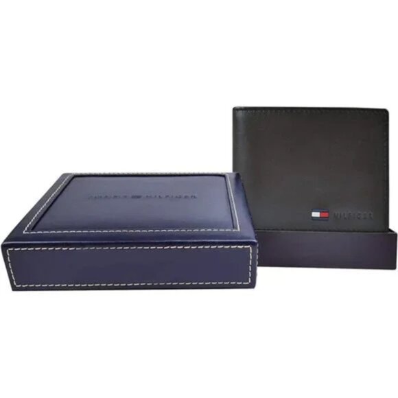 Men's Genuine Leather Passcase Wallet with Multiple Card Slots - British Brown - Picture 5 of 8